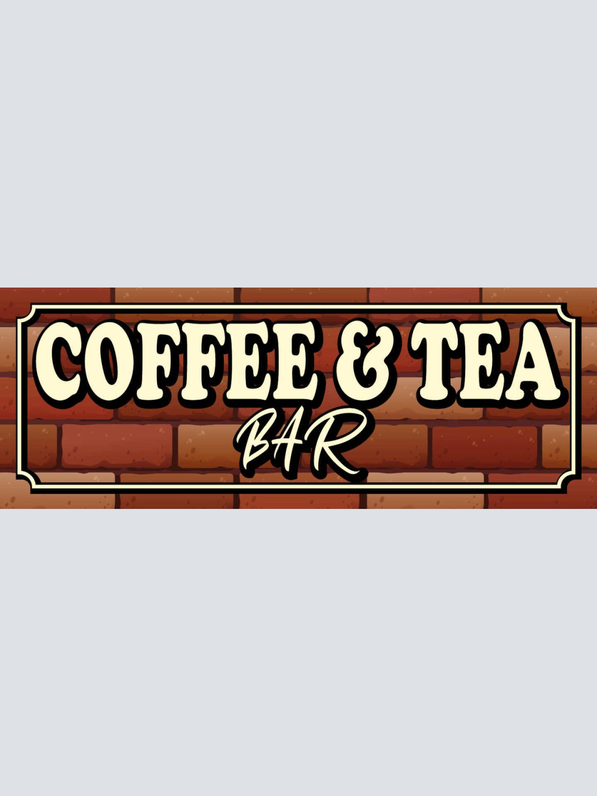 Schild Coffee & Tea Bar Café Cafeteria Kaffee Tee Trinken 27x10 Blech od.Holz