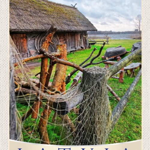 Schild Latvia Lettland Open Air Museum Riga 12x18 20x30 30x40 Blech/Holz