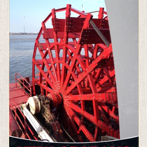 Schild New Orleans USA American Queen Schiff Rad 12x18 20x30 30x40 Blech/Holz