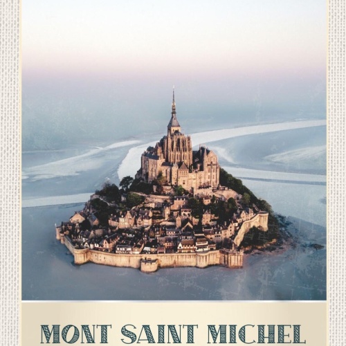 Schild Mont-Saint-Michel France Frankreich 12x18 20x30 30x40 Blech od. Holz