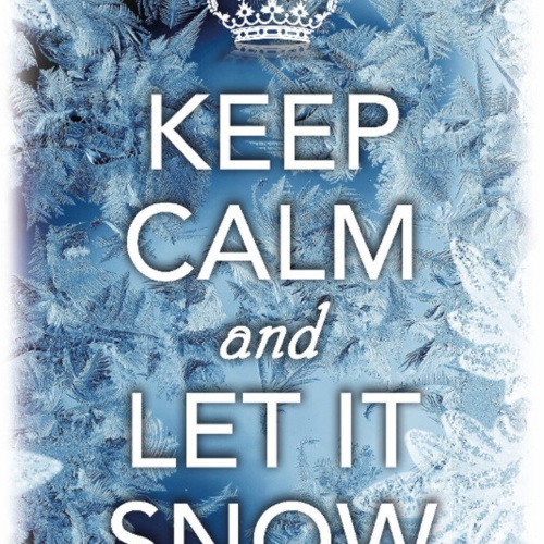 Schild Spruch Keep Calm and let it snow Ruhig bleiben und schneien lassen JW