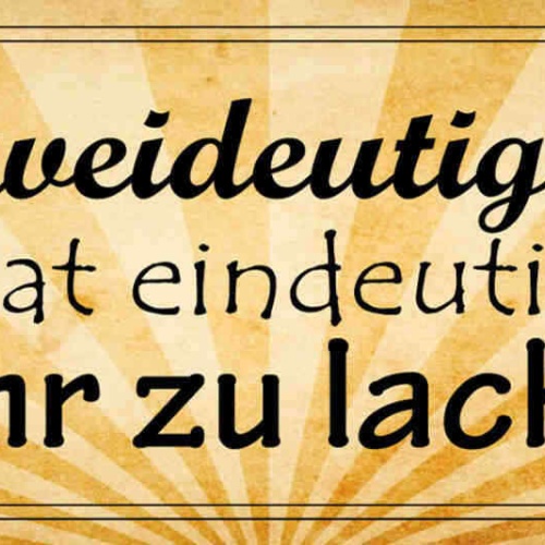 Schild Wer Zweideutig Denkt Hat Eindeutig Mehr Zu Lachen 27x10 Blech od.Holz