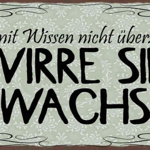 Schild Wenn Du Sie Mit Wissen Nicht Überzeugen Kannst Verwirre Mit Schwachsinn