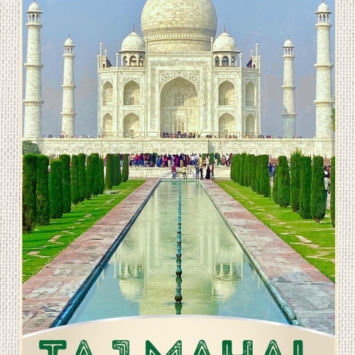 Schild Spruch Taj Mahal India Indien Grab JW