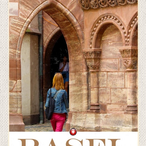 Schild Spruch Basel Switzerland Schweiz Frau Gotik JW