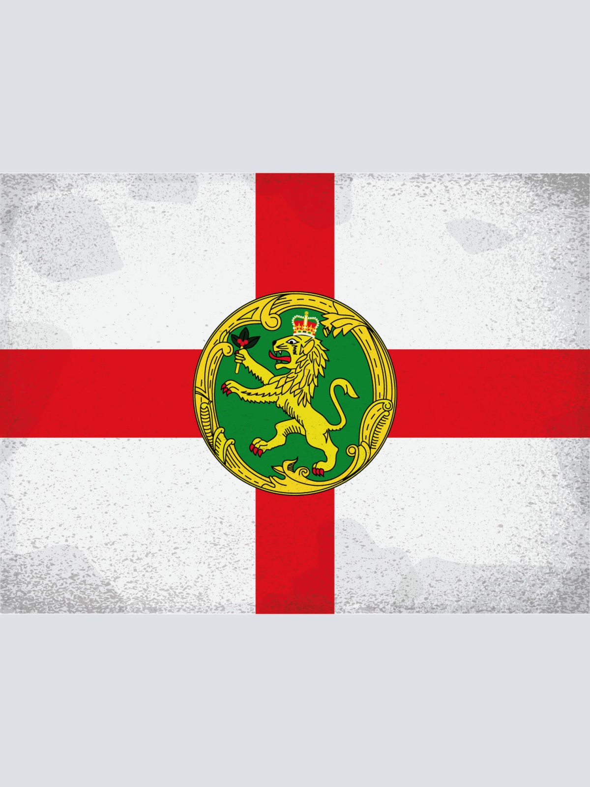 Schild Spruch Flagge Alderney JW