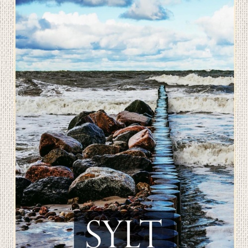 Schild Spruch Sylt Deutschland Meer Küste Strand JW