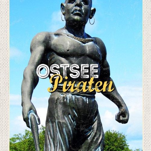 Schild Spruch Ostsee Piraten Denkmal JW