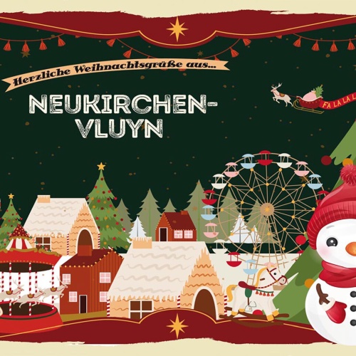 Schild Spruch Herzliche Weihnachtsgrüße aus Neukirchen-Vluyn JW