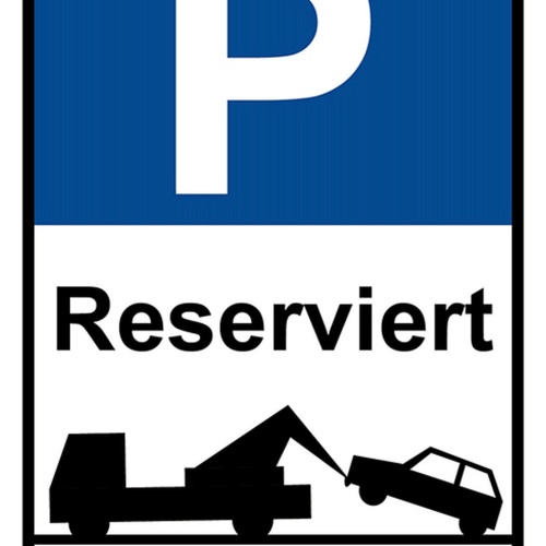 Schild Spruch Parkplat reserviert Widerrechtlich abgestellte Fahrzeuge JW