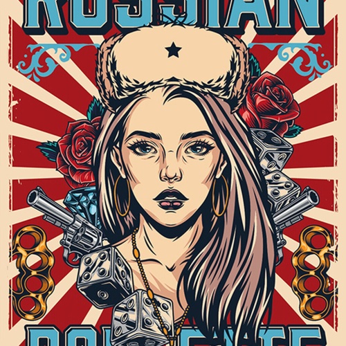 Schild Spruch Russian Roulette Frau Comic Spiel Waffen Schlagring JW