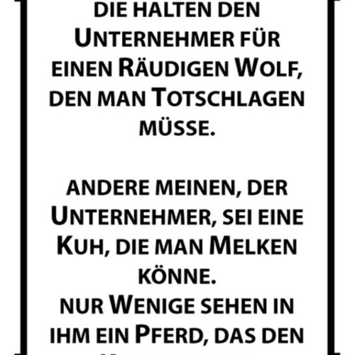 Schild Spruch Es gibt Leute die halten den Unternehmer für Winston Churchill JW