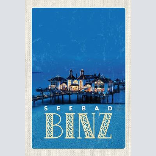 Schild spruch seebad binz meer strandhaus steg jw