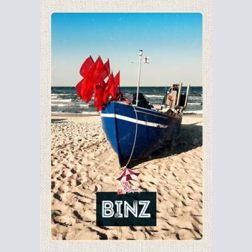 Schild spruch binz strand meer schiff jw