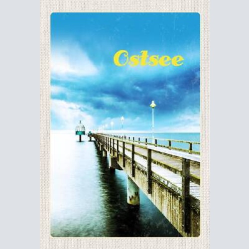 Schild spruch ostsee deutschland meer steg jw