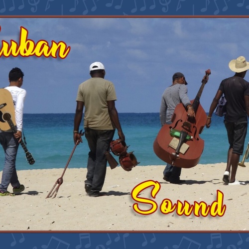Schild Spruch Cuban Sound Kuba Musik Strand Musiker JW