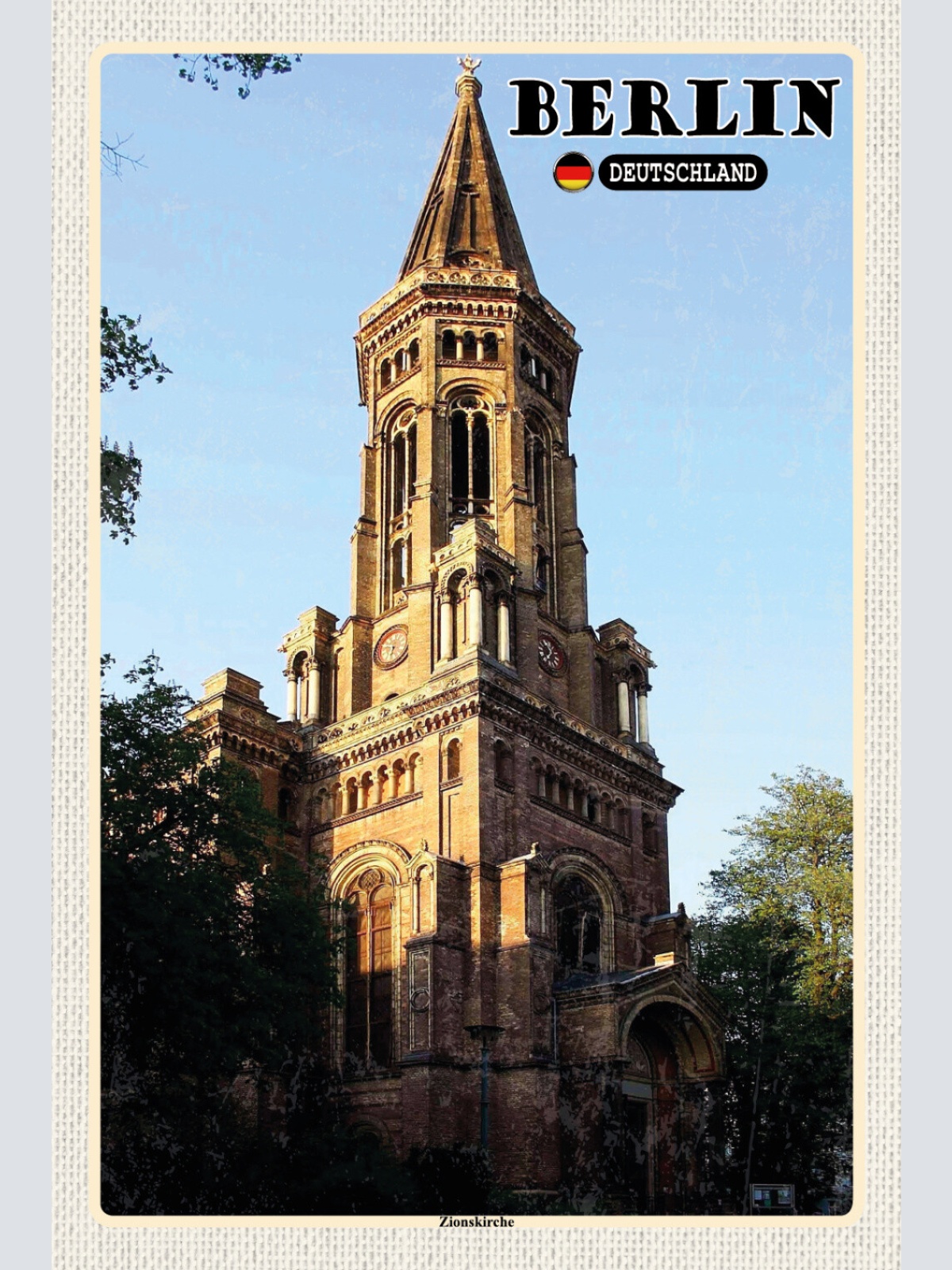 Schild Spruch Berlin Deutschland Zionskirche JW