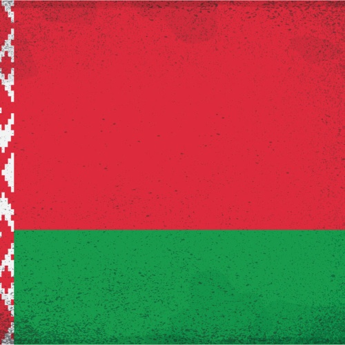 Schild Spruch Nationalflagge Belarus / Weißrussland JW