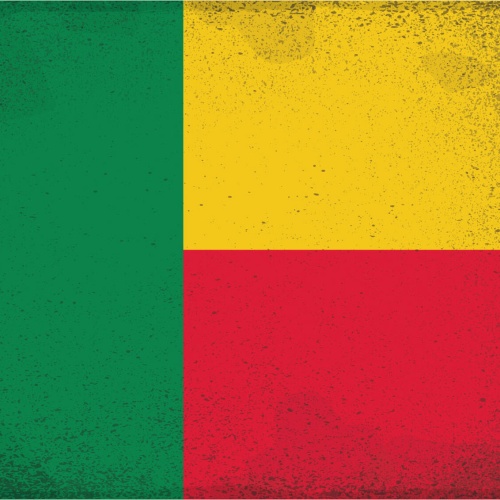Schild Spruch Nationalflagge Benin JW