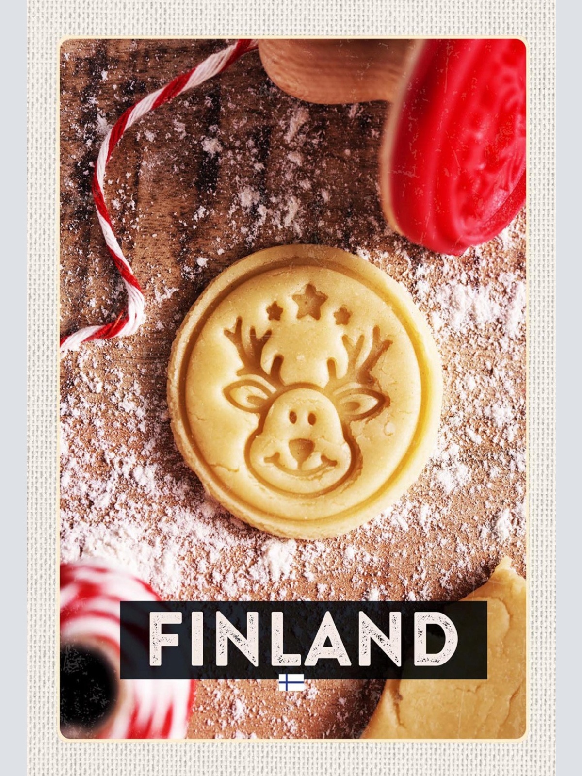 Schild Spruch Finland Finnland Rentier Keks JW