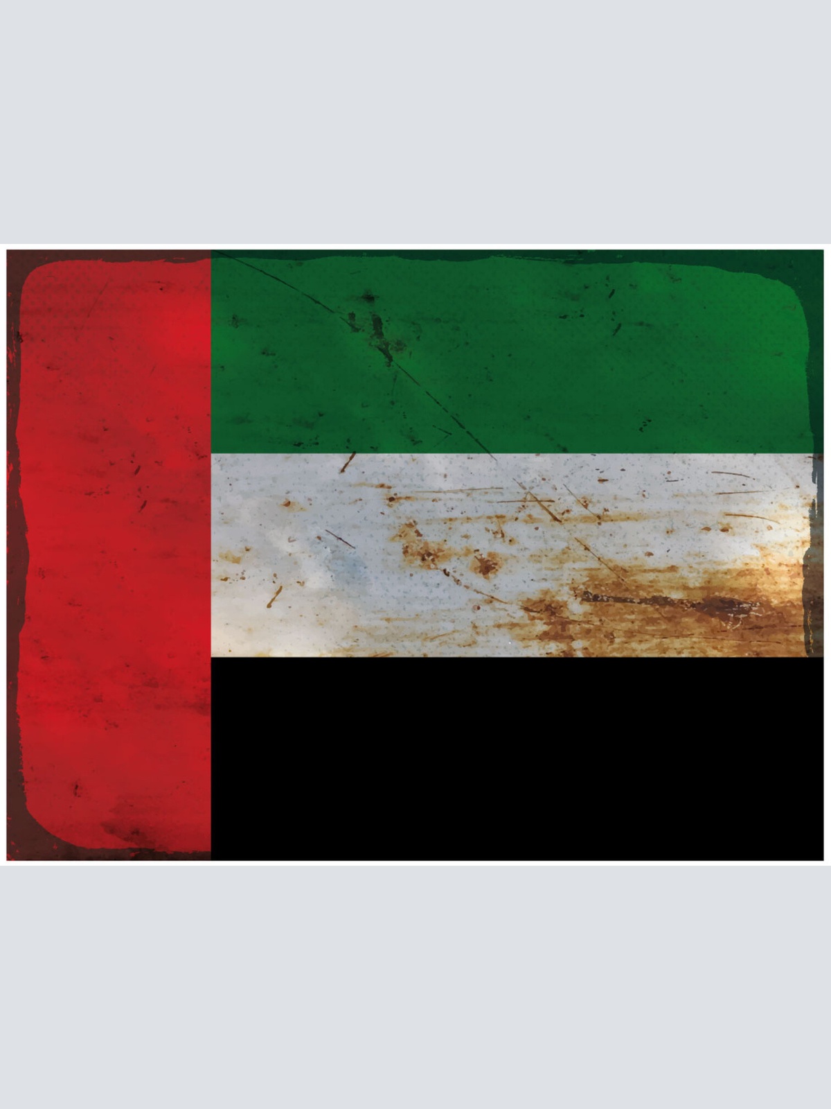 Schild Spruch Nationalflagge Vereinigte Arabische Emirate JW