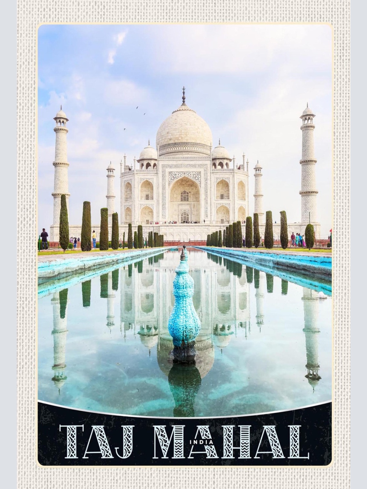 Schild Spruch Taj Mahal India Indien Grab JW