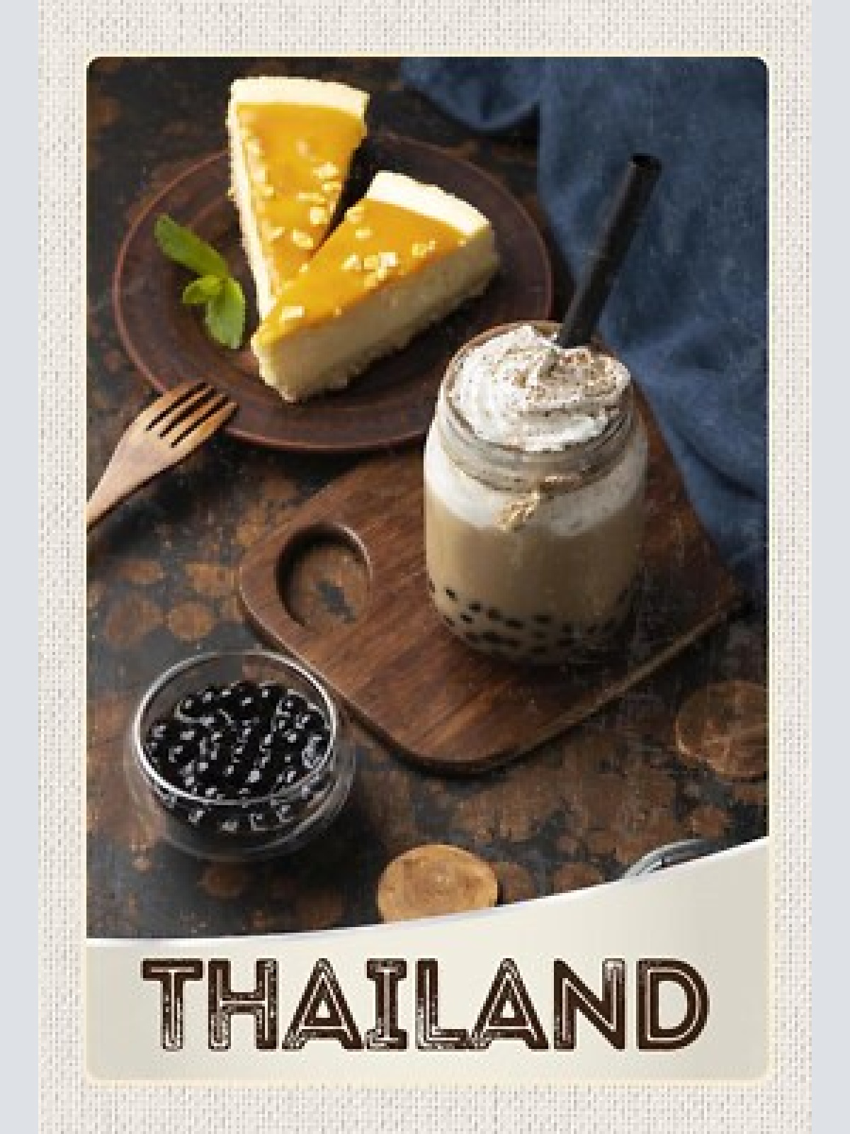 Schild spruch thailand kuchen essen jw