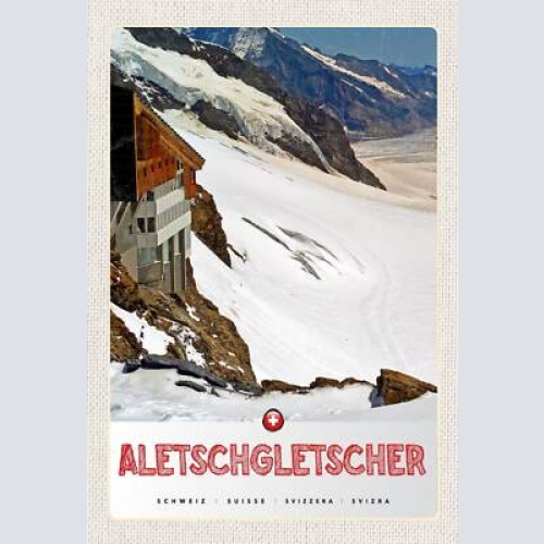 Schild spruch aletschgletscher switzerland schweiz berge berghütte jw