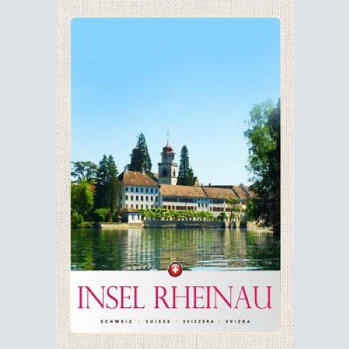 Schild spruch insel rheinau schloss see switzerland schweiz jw