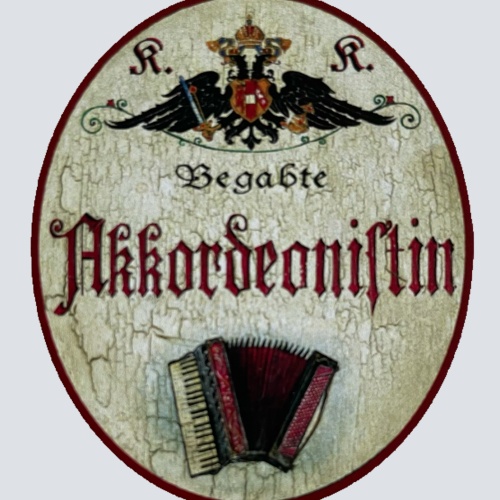 KuK Nostalgie Holzschild Begnadeter Alphornbläser Alphorn Musiker Musik Schild