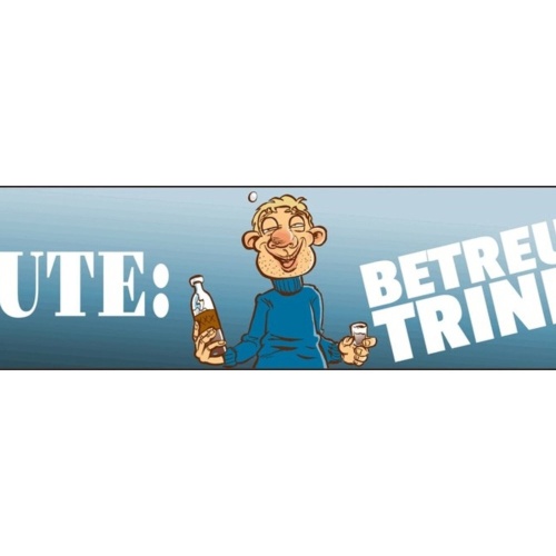 Schild Betreutes Trinken Bier Alkohol Glas Bar Lokal Wirt 46 x 10 Blech od. Holz