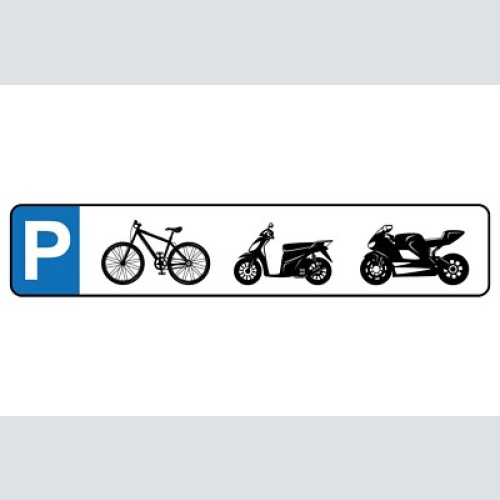 Schild fahrrad moped motorrad parkplatz parken biker 46 x 10 blech od. holz