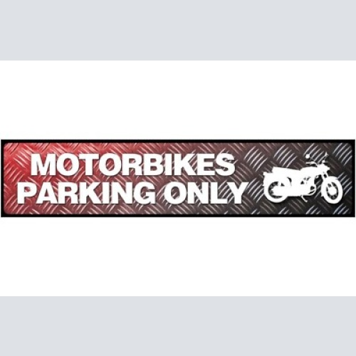 Schild motorbike parking motorrad parkplatz parken biker 46 x 10 blech od. holz