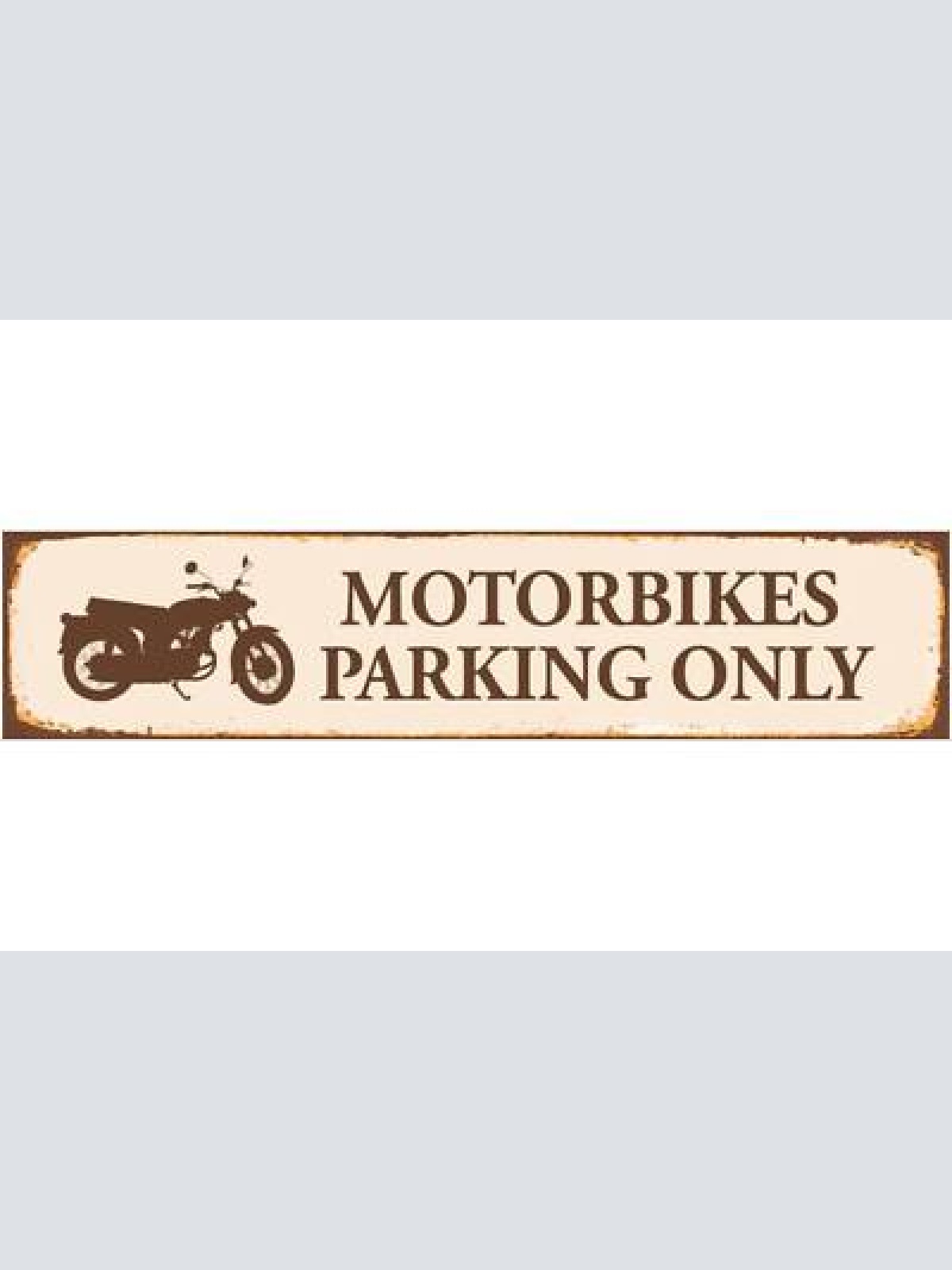 Schild motorbike parking motorrad parkplatz parken biker 46 x 10 blech od. holz