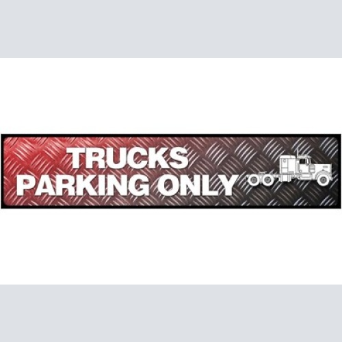 Schild trucks parking lkw lastwagen parkplatz parken 46 x 10 blech od. holz