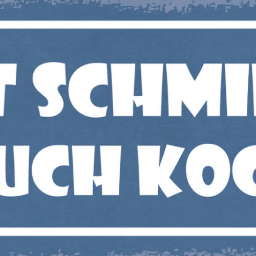 Schild Brot Schmieren Ist Auch Kochen Küche Koch Essen 27x10 Blech od.Holz