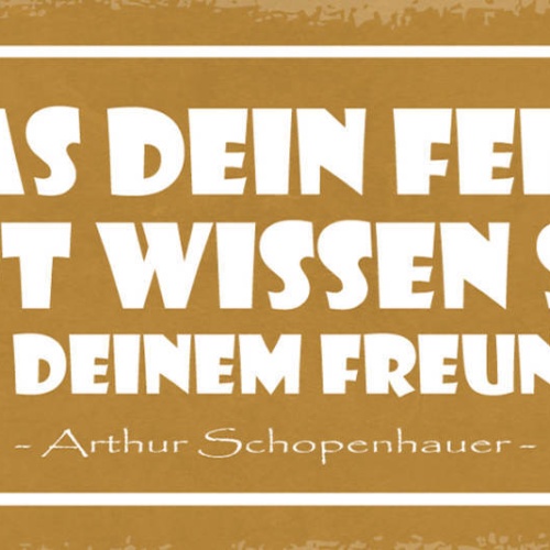 Schild Was Dein Feind Nicht Wissen Soll Das Sage Deinem Freund Nicht 27x10