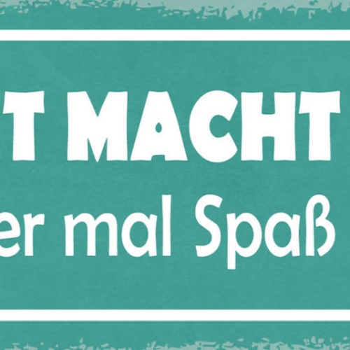 Schild Arbeit Macht Spaß Jetzt Aber Mal Spaß Beiseite 27x10 Blech od.Holz