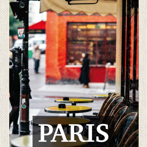Schild Paris France Frankreich Café Kaffee Haus 12x18 20x0 30x40 Blech od. Holz