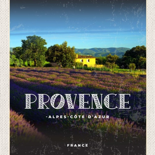 Schild Provence Alpes-Côte d'Azur France Frankreich 12x18 20x30 30x40 Blech/Holz