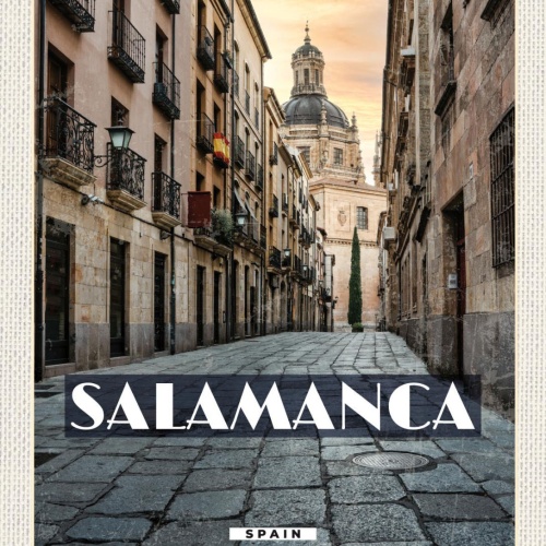 Schild Salamanca Spain Spanien Stadt Gasse 12x18 20x30 30x40 Blech/Holz