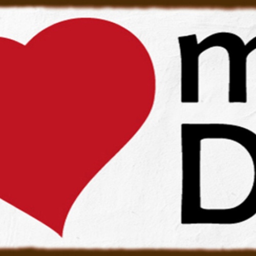 Schild I ❤️ My Dog Ich Liebe Meinen Hund Haus Tier 27 x 10 Blech od. Holz