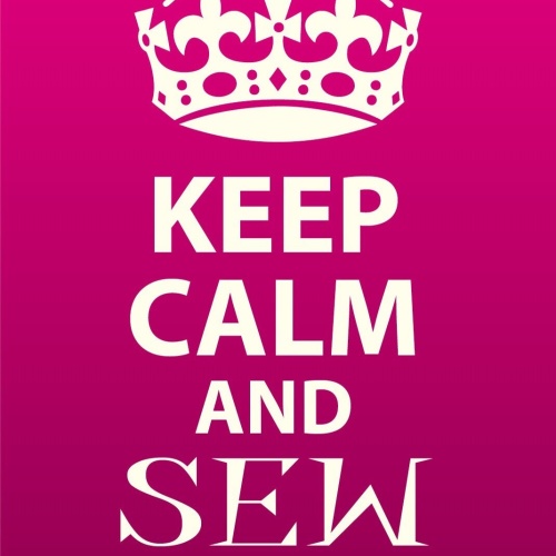 Schild Keep Calm Sew On Weiter Nähen Ruhig 12x18 / 20x30 / 30x40 Blech od. Holz