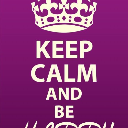 Schild Keep Calm Be Happy Fröhlich Froh 12x18 / 20x30 / 30x40 Blech od. Holz