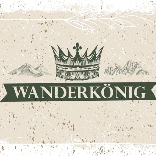Schild Wanderkönig Wandern Natur Berg Krone Hobby 12x18 20x30 30x40 Blech/Holz