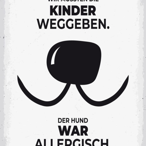 Schild Wir Mussten Kinder Weggeben Hund Allergisch 12x18 20x30 30x40 Blech/Holz