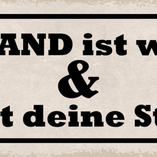 Schild Niemand Ist Wie Du & Das Ist Deine Stärke Einzigartig 27x10 Blech od.Holz