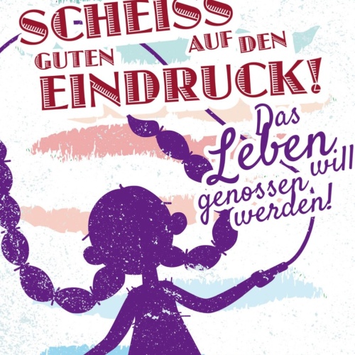 Schild Scheiss Auf Guten Endruck Leben Genossen 12x18 20x30 30x40 Blech/Holz