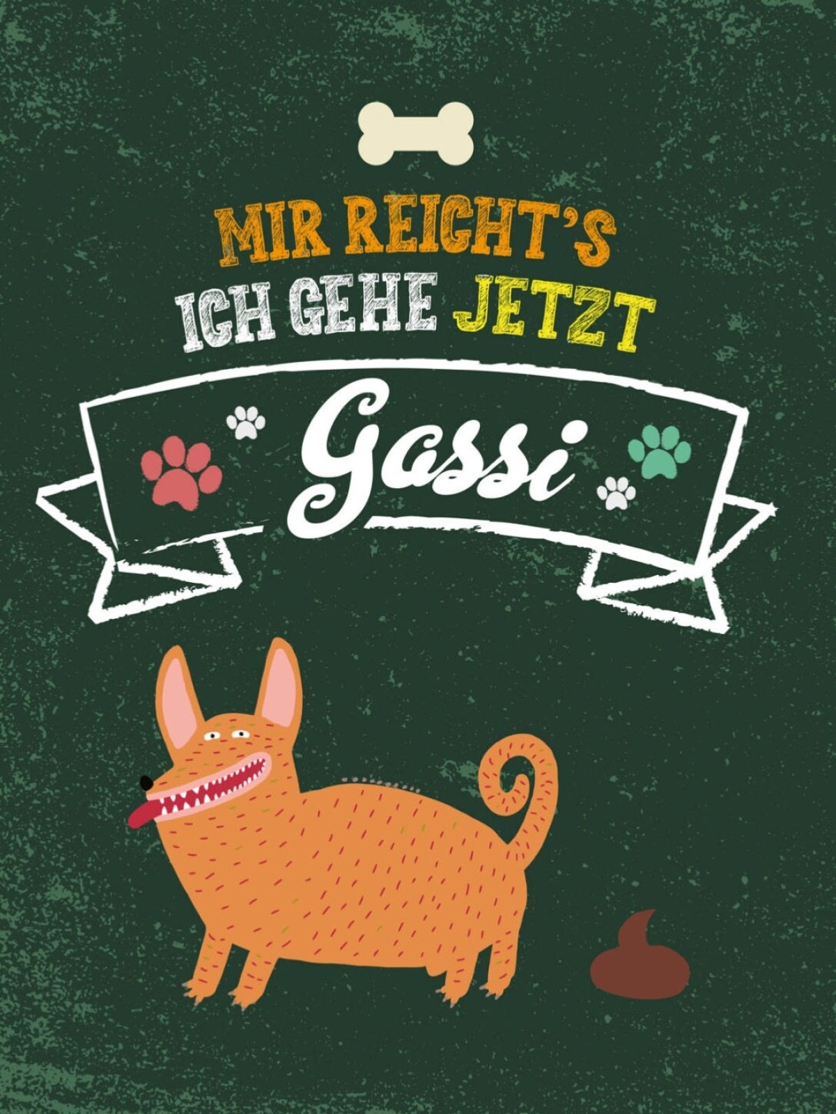 Schild Mir Reicht's Ich Gehe Jetzt Gassi Hund Tier 12x18 20x30 30x40 Blech/Holz