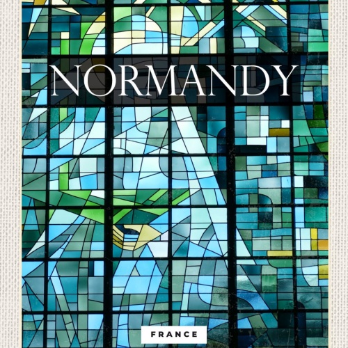 Schild Normandy France Normandie Frankreich 12x18 20x30 30x40 Blech od. Holz